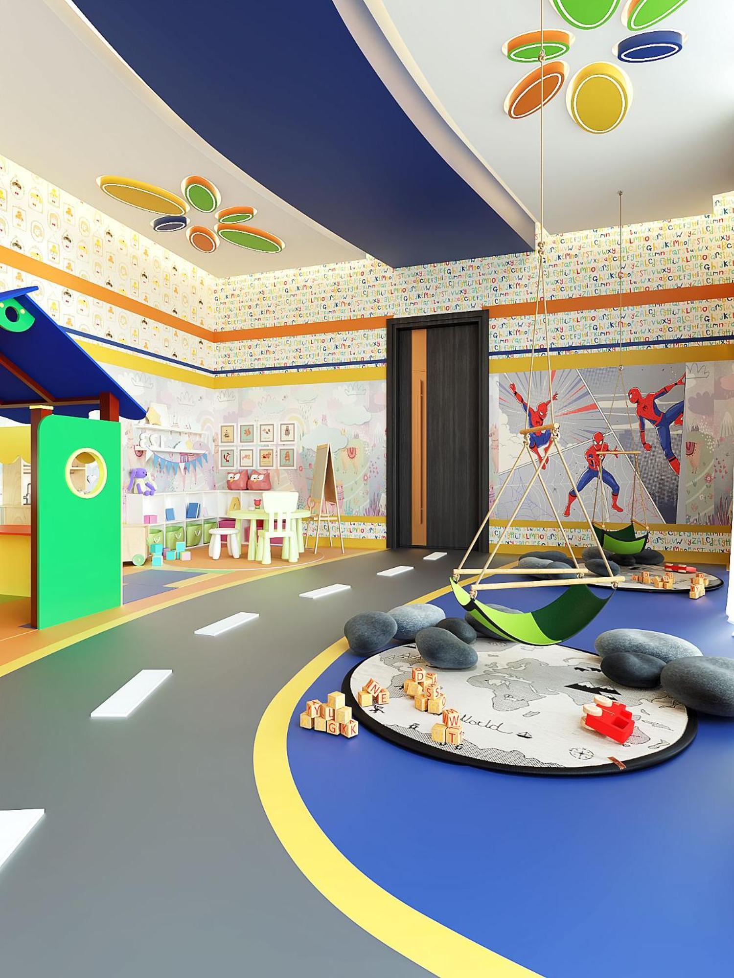 Royal M Al Aqah Beach Resort By Gewan Kültér fotó 3D rendering of a nursery